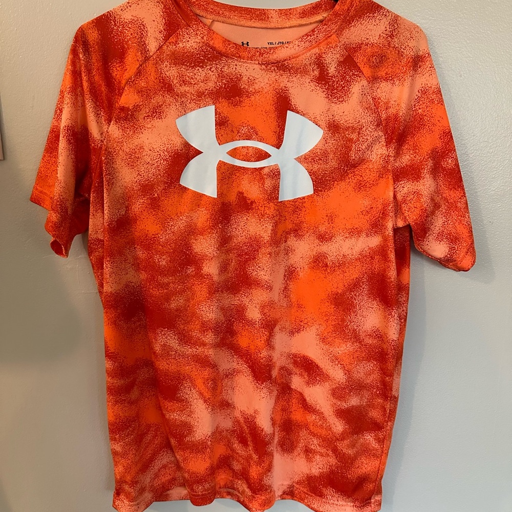 Youth Under Armour Orange Graphic Tee